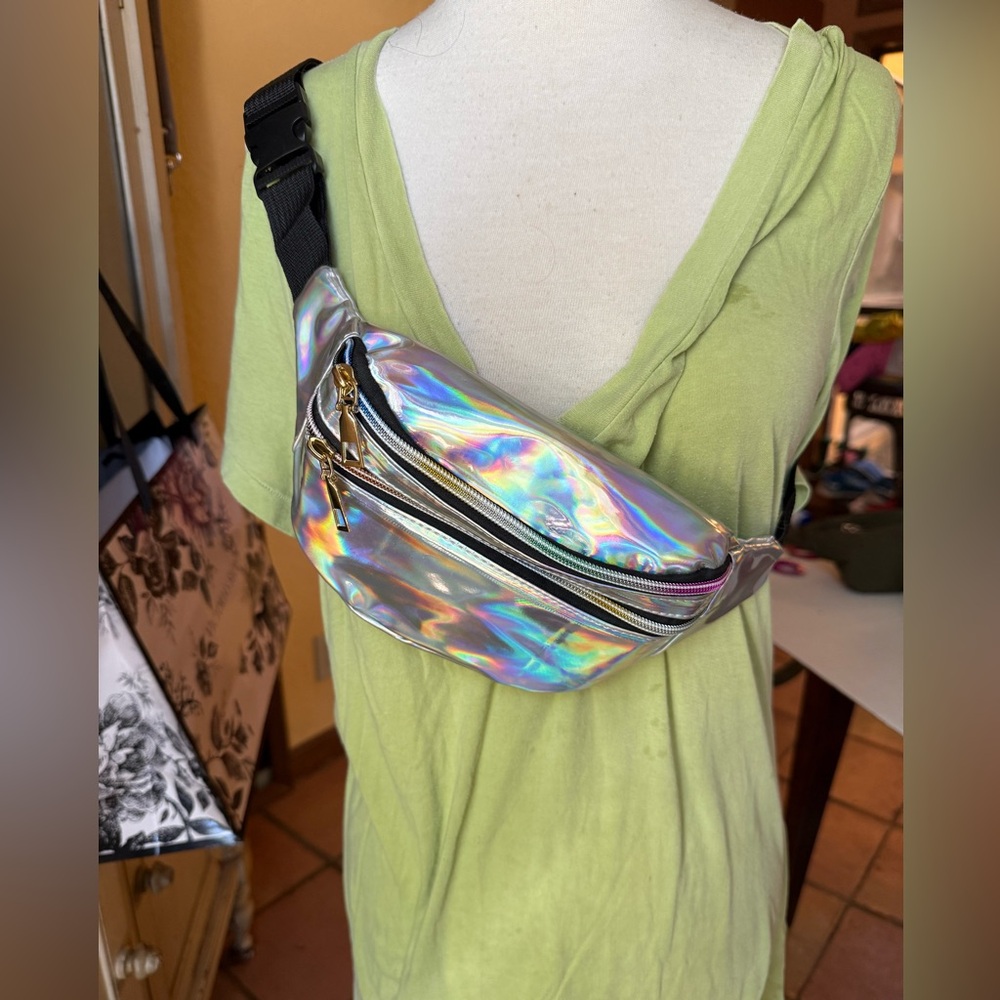 Holographic Silver BumBag